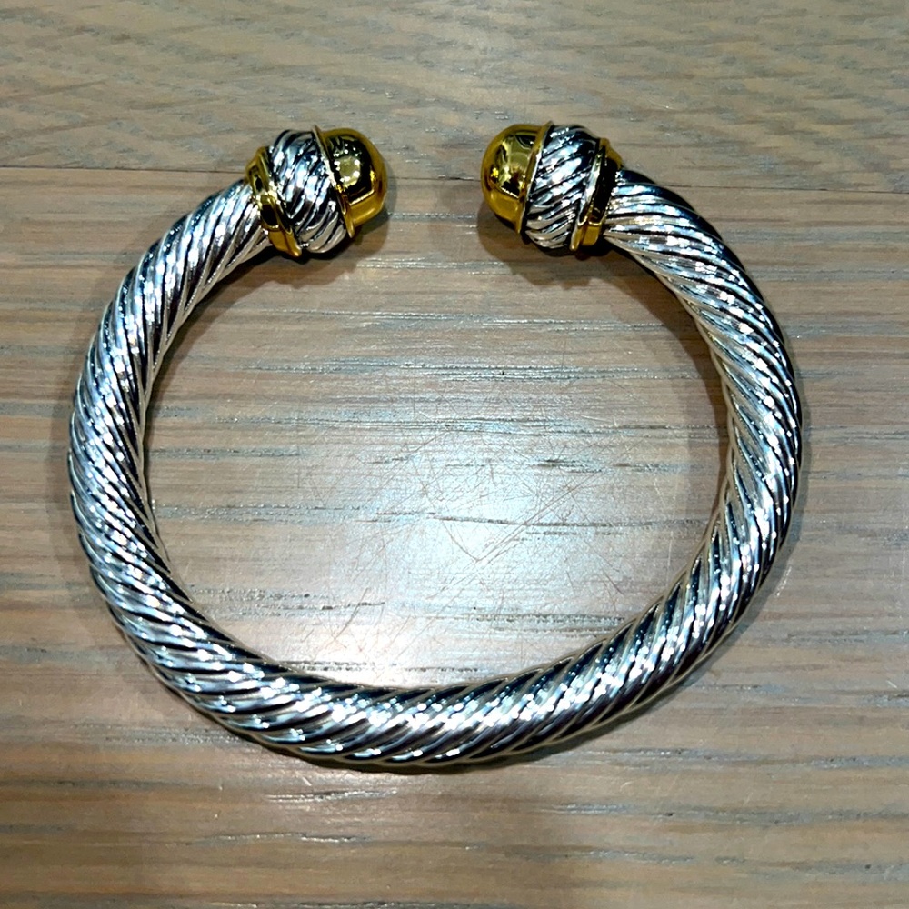 NWT Silver & Gold Plated Bangle Bracelet